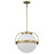 Nuvo Lakeshore 1-Light Large Pendant Natural Brass White Opal Glass 60/7785 - alternate 1